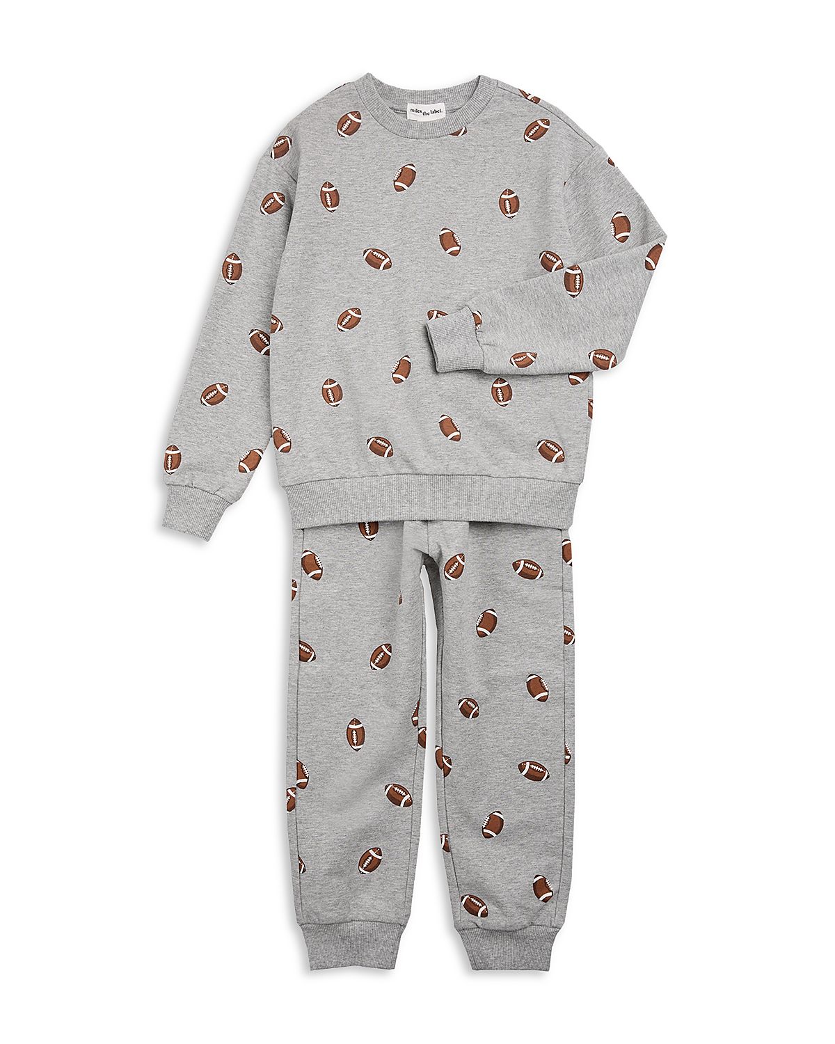 Miles The Label Boys' Football Print Sweatshirt & Jogger Pants Set - Little Kid, Big Kid