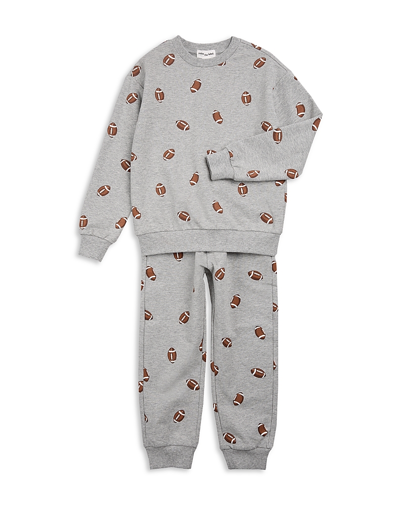 Miles The Label Boys' Football Print Sweatshirt & Jogger Pants Set - Little Kid, Big Kid