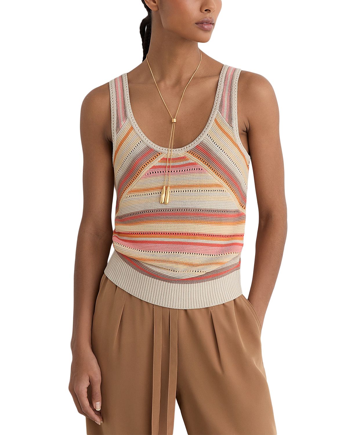Reiss Miriam Knitted Openwork Vest