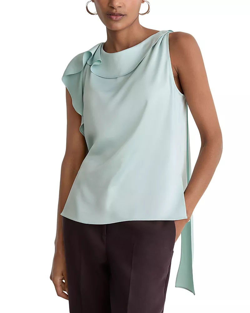 Reiss Hanna Satin Asymmetric Top