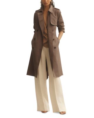 Azura Hooded Double Breasted Trench Coat