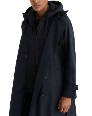Azura Hooded Double Breasted Trench Coat - thumbnail 4
