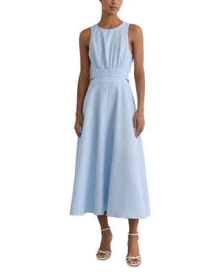 Reiss Hazel Linen and Cotton Sleeveless Dress