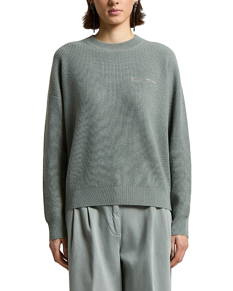 Peserico Wool Silk & Cashmere Pocket Sweater