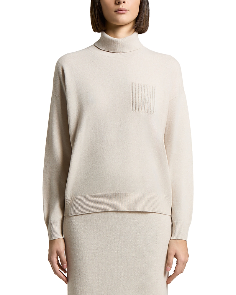 Peserico Wool Silk & Cashmere Turtleneck Sweater