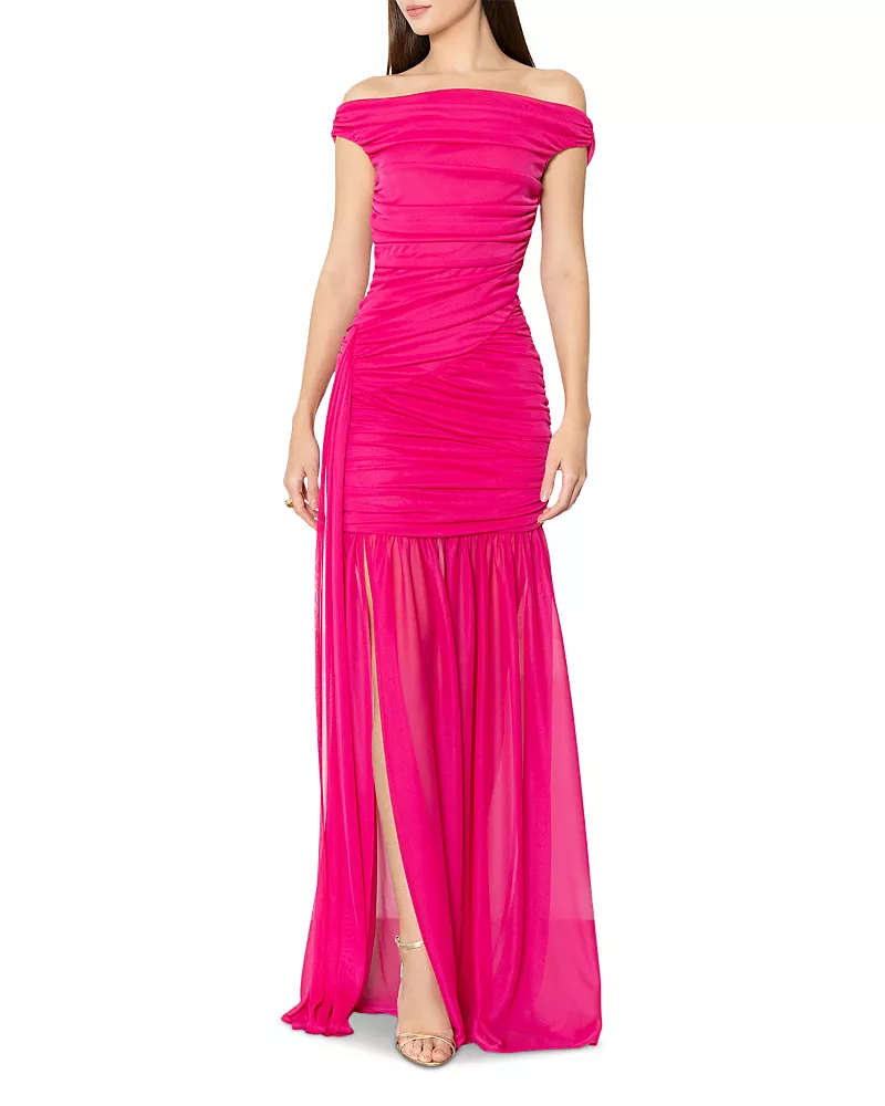 Black Halo Amara Off-the-Shoulder Gown