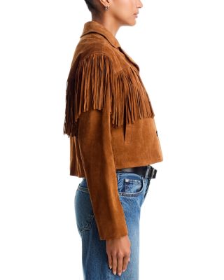 Smoked Paprika Leather Fringe Jacket - thumbnail 5