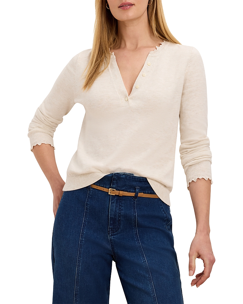 Nic+Zoe Henley Ruffle Sweater