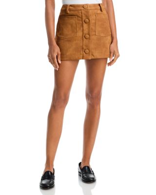 Lorenzo Croc Faux Suede Mini Skirt