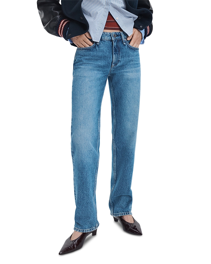 rag & bone Harlow Low Rise Slim Straight Jeans in Candice