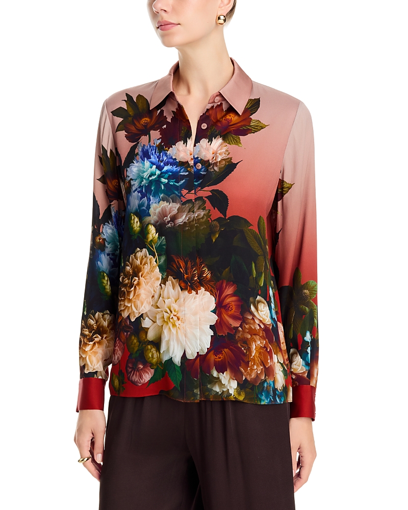 Elie Tahari The Shay Button Front Blouse