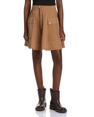 Moncler Cotton Blend A Line Mini Skirt