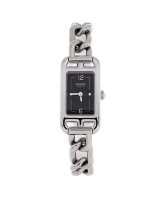 Nantucket Quartz Watch in Stainless Steel with Aventurine Dial and Diamond Markers 17mm