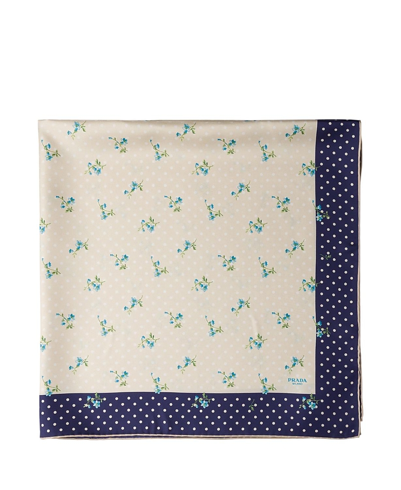Prada Printed Silk Twill Scarf, 90 X 90 Cm