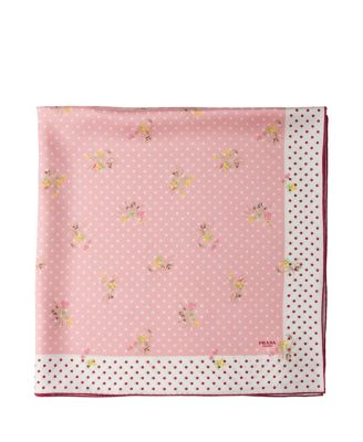 Prada Printed Silk Twill Scarf, 90 X 90 Cm
