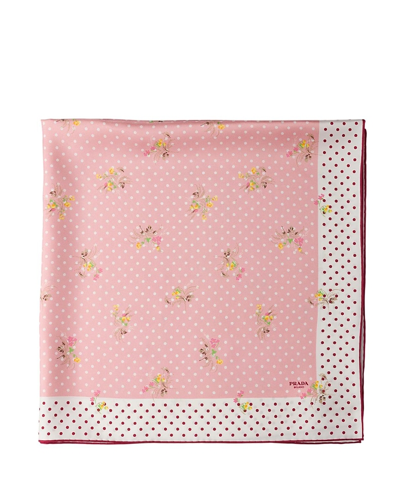 Prada Printed Silk Twill Scarf, 90 X 90 Cm