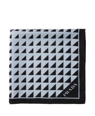  Printed Silk Twill Scarf, 55 X 55 Cm