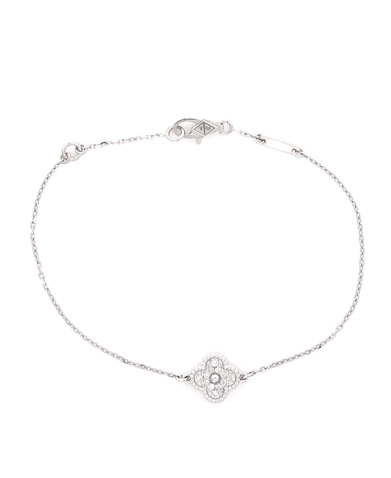 Pre-Owned Van Cleef & Arpels Sweet Alhambra Bracelet 18K White Gold and Diamonds