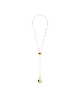   Gold-Plated Necklace with Height-Adjustable Chain with Two Weights