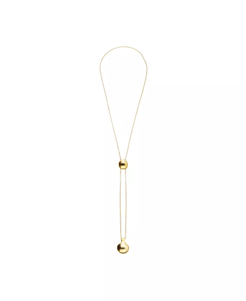 UNOde50 Gold-Plated Necklace with Height-Adjustable Chain with Two Weights