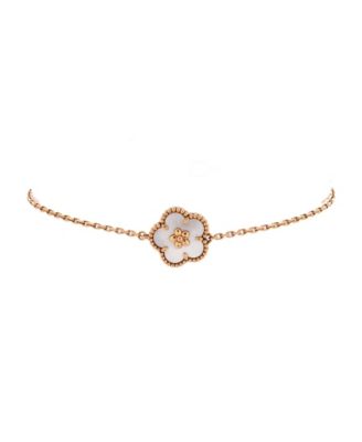  Lucky Spring Plum Blossom Bracelet 18K Rose Gold and Mother of Pearl
