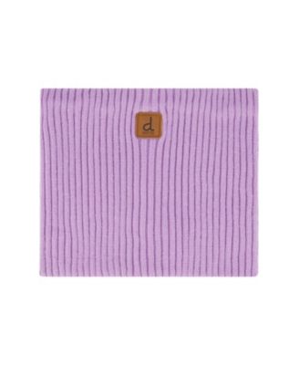  Girls' Ribbed Knit Tube Style Logo Patch Neckwarmer - Little Kid, Big Kid