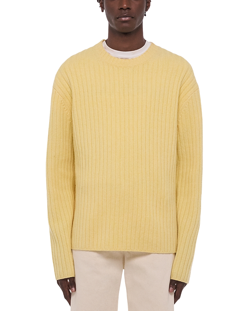 Helmut Lang Ribbed Crewneck Rustic Wool Sweater