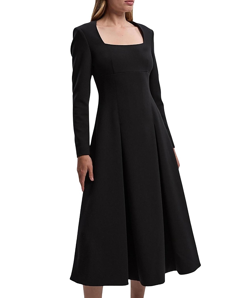 Karen Millen Stretch Sweetheart Neck Midi Dress
