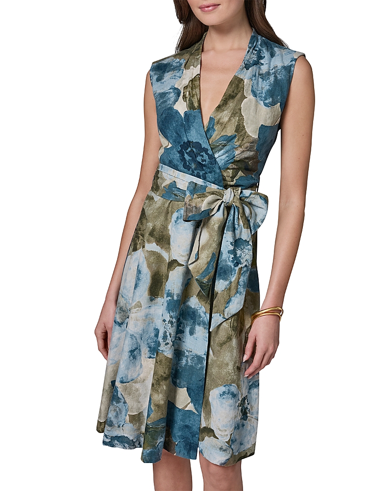 Donna Karan New York Belted Sleeveless Wrap Dress