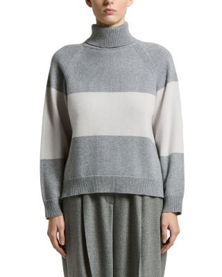 Wool Viscose Blend Turtleneck Sweater