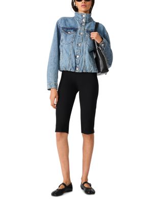 Allyson Cotton Denim Stand Collar Jacket - thumbnail 5