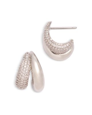 Gemini Double Illusion Hoop Earrings 