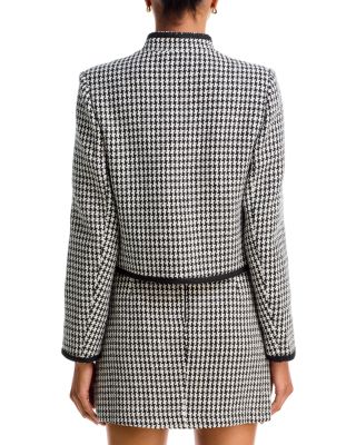 Mixed Houndstooth Button Front Jacket - Exclusive - thumbnail 4