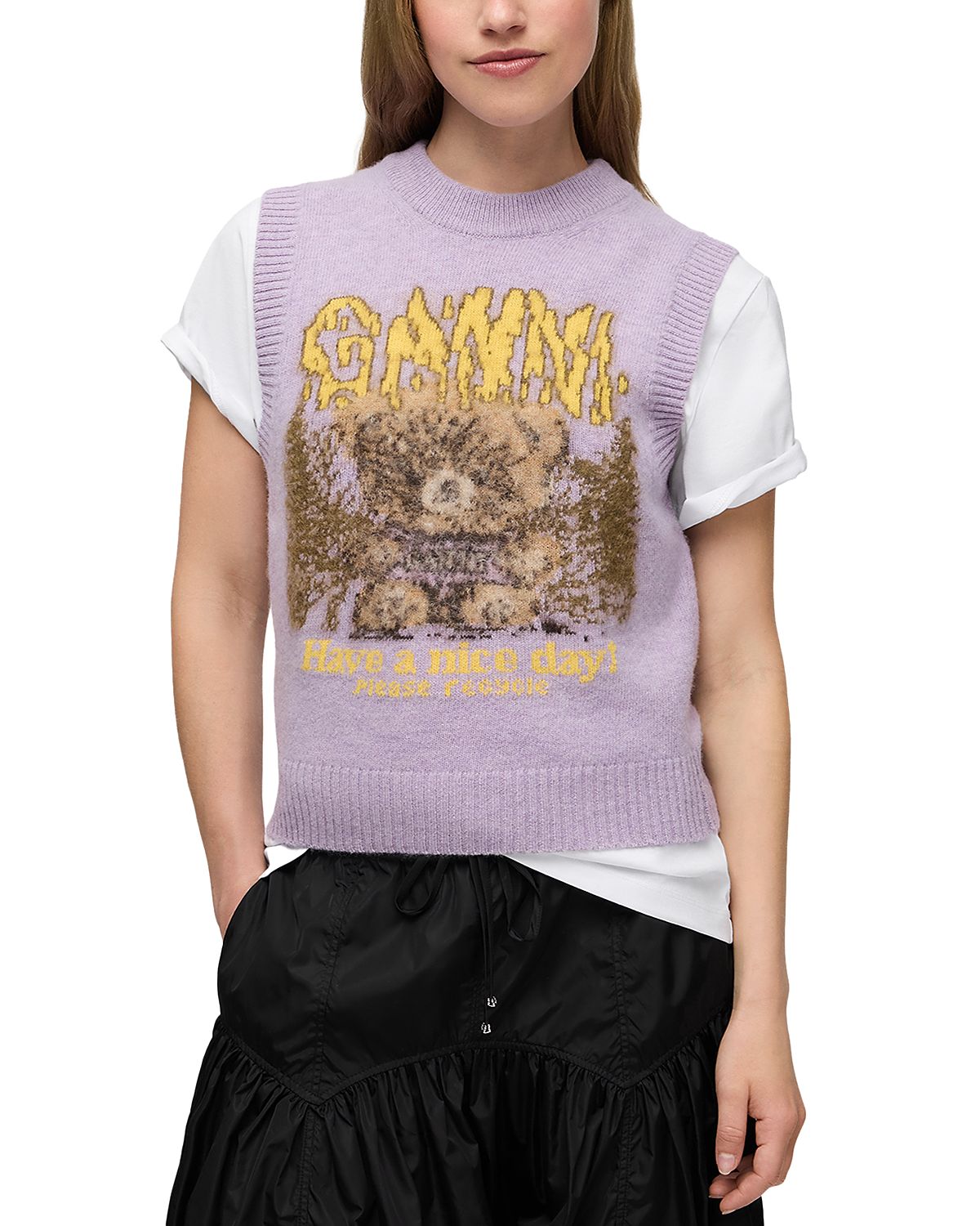 Ganni Forest Teddy Sweater Vest