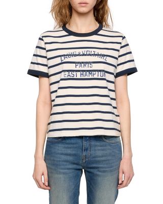 East Hampton Striped Graphic Tee