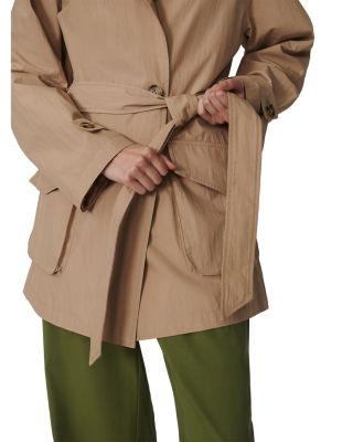 Celina Cotton Blend Belted Jacket - thumbnail 8