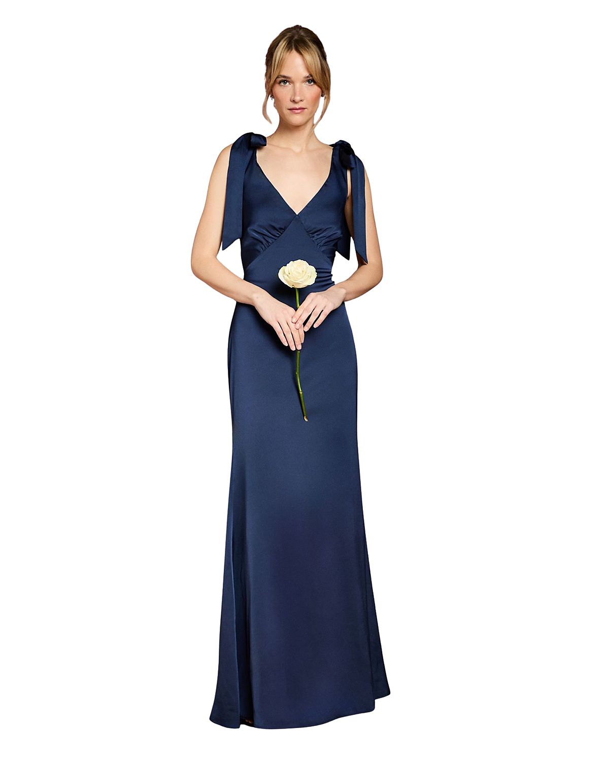 Coast Satin Tie Shoulder Maxi Bridesmaid Dress
