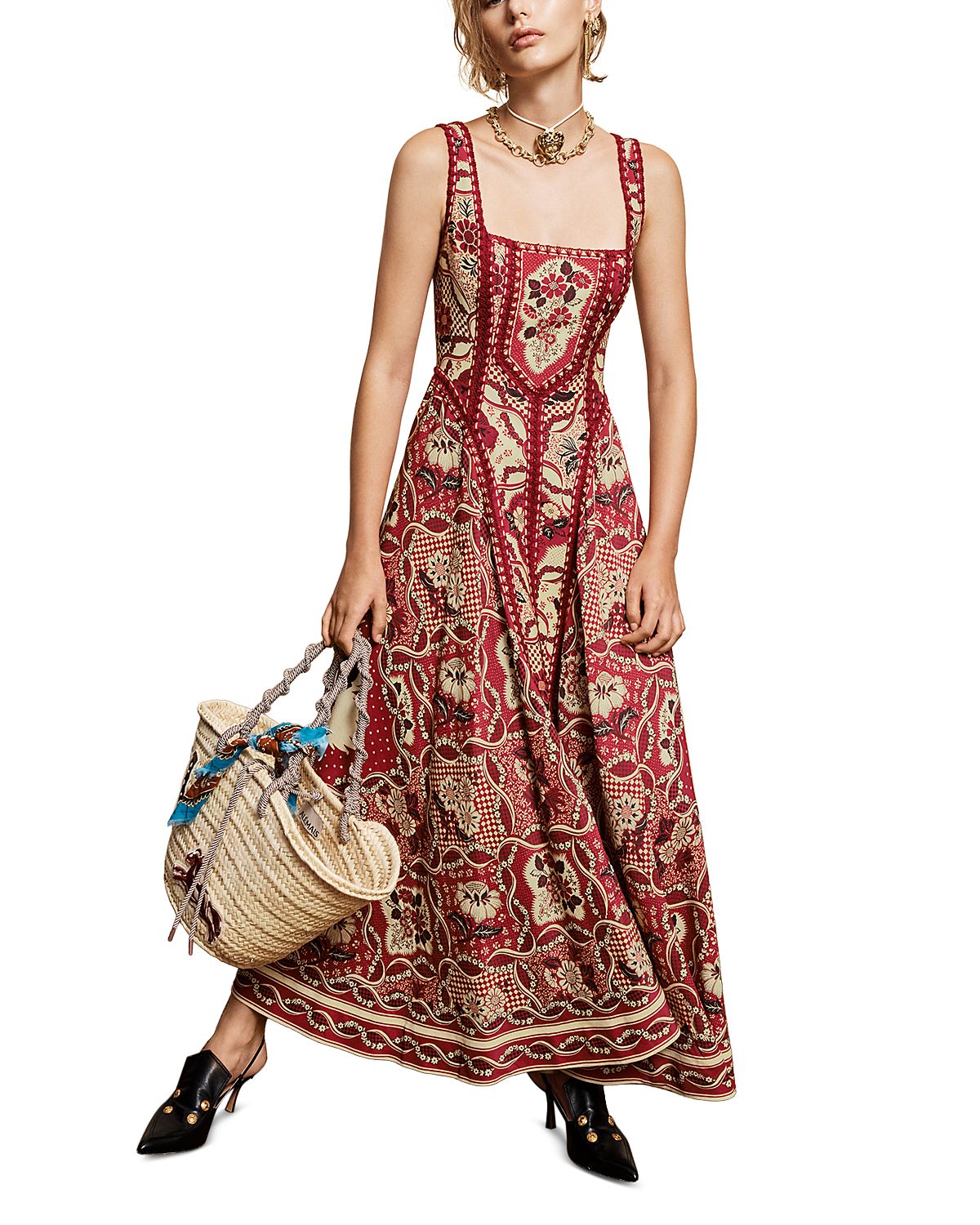 Alemais Kenny Printed Midi Dress