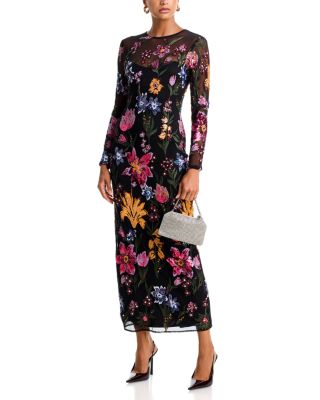 Embroidered Mesh Maxi Dress - Exclusive - thumbnail 3
