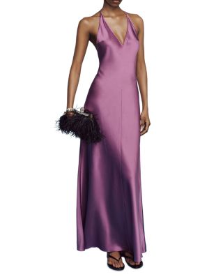 Lara V Neck Silk Dress