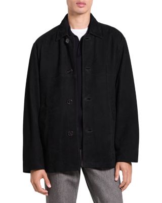 Luxe Element Four Button Suede Car Coat