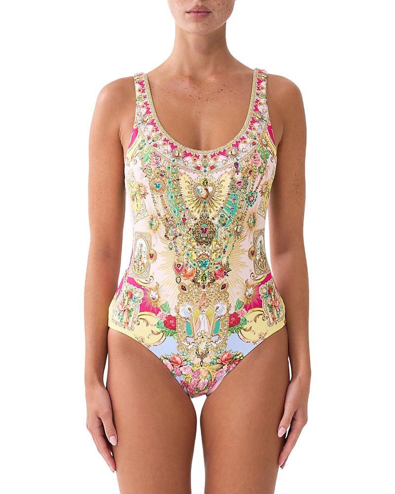 Camilla Wide Strap Scoop Neck One Piece Swimsuit