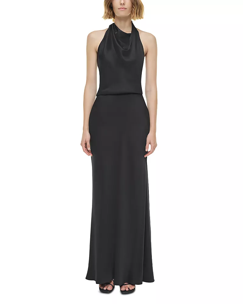 Simkhai Reannon Draped Satin Gown
