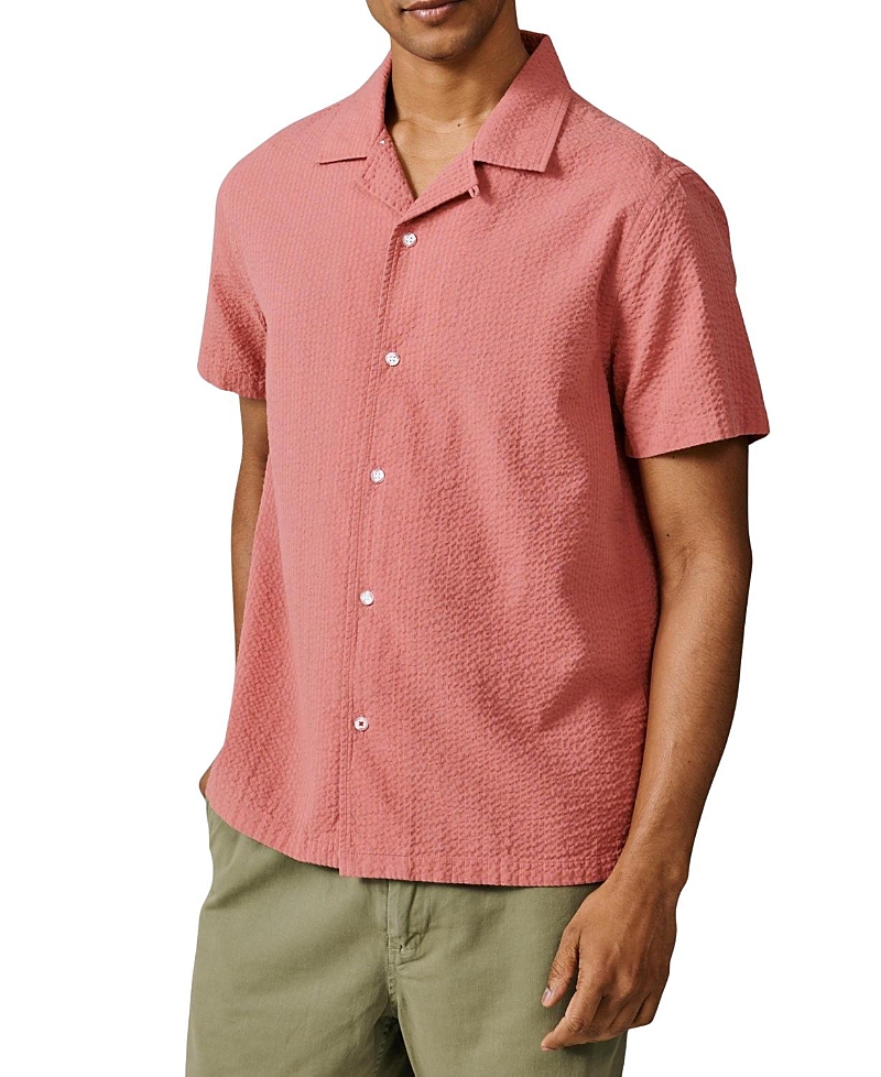Aubin Seersucker Linen Short Sleeve Shirt