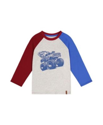 Boys' Ribbed Crew Neck Raglan Sleeves T-Shirt - Little Kid