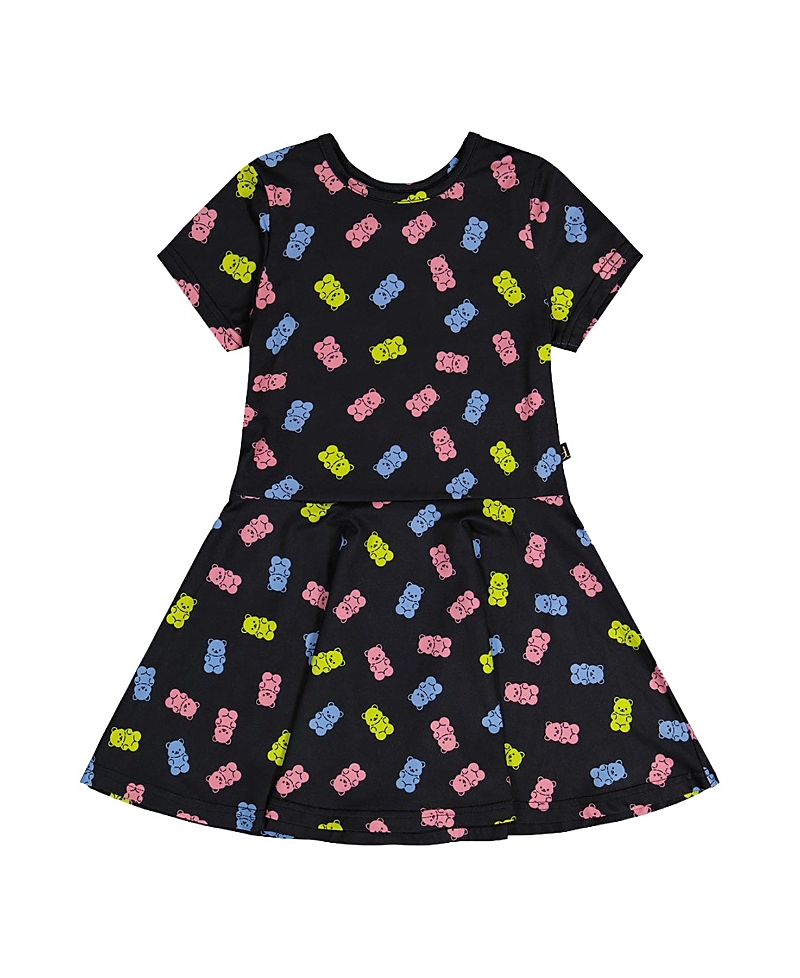 Deux par Deux Girls' Gummy Bears Short Sleeve Drop Waist Dress - Big Kid