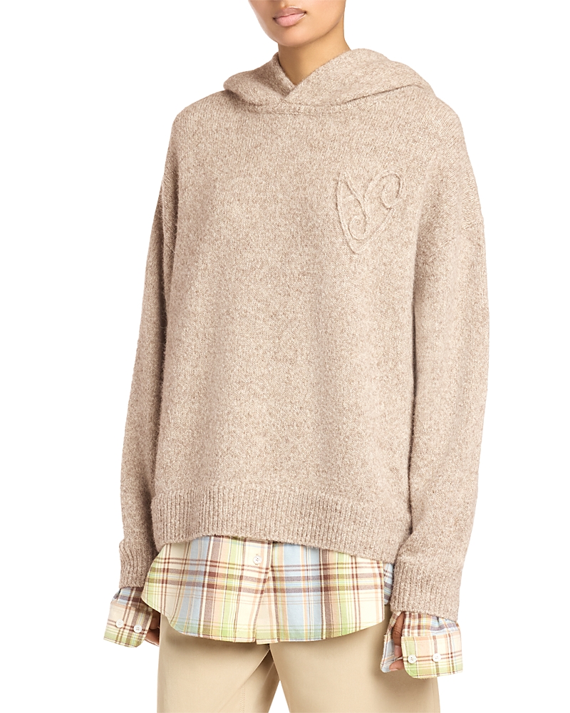 Acne Studios Layered Look Wool Blend Hoodie