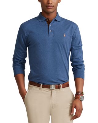 Classic Fit Soft Cotton Long-Sleeve Polo Shirt