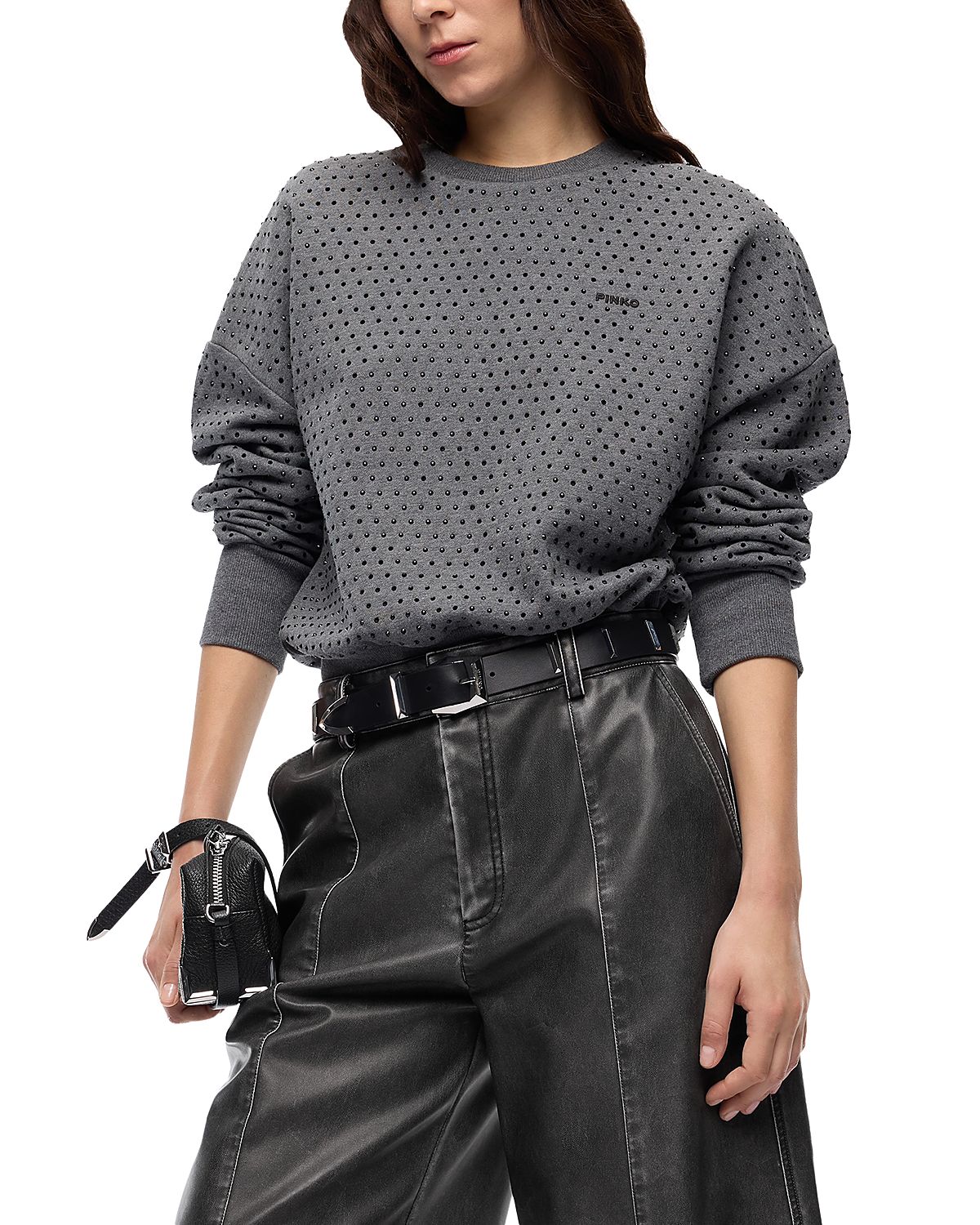 Pinko Monaci Maglia Felpa Melange Fu Sweatshirt