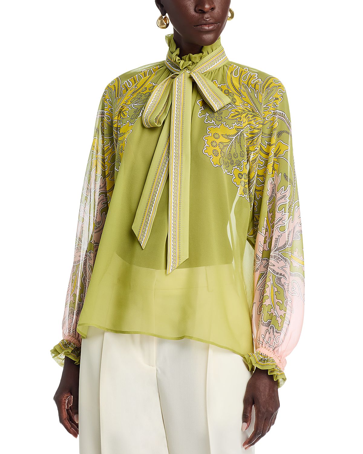 La DoubleJ Cerere Silk Placee Blouse